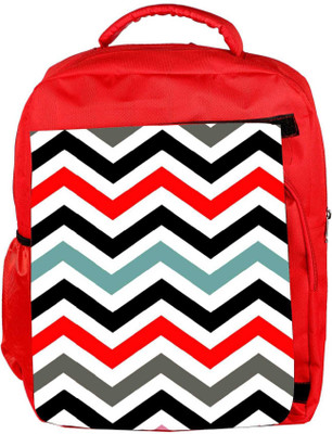 

Snoogg Eco Friendly Canvas Frequency Multicolour Backpack Rucksack School Travel Unisex Casual Canvas Bag Bookbag Satchel 5 L Backpack(Red)