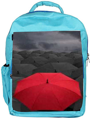 

Snoogg Eco Friendly Canvas Red Umbrella Designer Backpack Rucksack School Travel Unisex Casual Canvas Bag Bookbag Satchel 5 L Backpack(Blue)