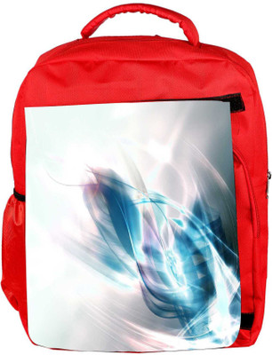 

Snoogg Eco Friendly Canvas Abstract Blue And White Pattern Design Designer Backpack Rucksack School Travel Unisex Casual Canvas Bag Bookbag Satchel 5 L Backpack(Red)