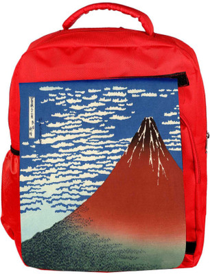 

Snoogg Eco Friendly Canvas Fountain Lava Designer Backpack Rucksack School Travel Unisex Casual Canvas Bag Bookbag Satchel 5 L Backpack(Red)