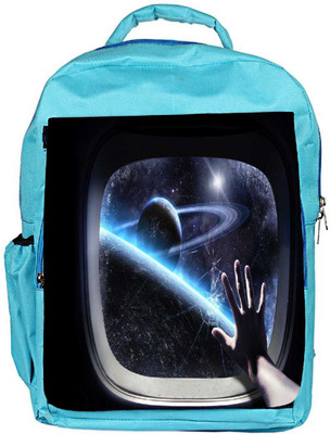 

Snoogg Eco Friendly Canvas Onto The Space Designer Backpack Rucksack School Travel Unisex Casual Canvas Bag Bookbag Satchel 5 L Backpack(Blue)