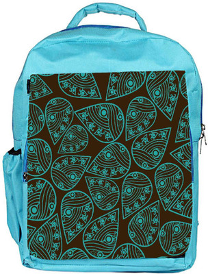 

Snoogg Eco Friendly Canvas Green Pattern Leaves Designer Backpack Rucksack School Travel Unisex Casual Canvas Bag Bookbag Satchel 5 L Backpack(Blue)