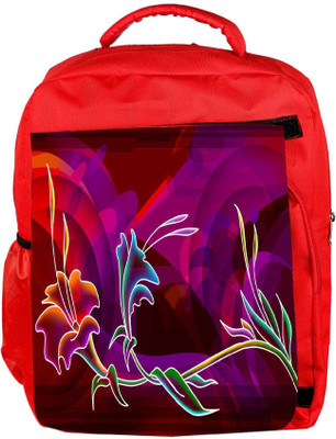 

Snoogg Eco Friendly Canvas Abstract Flower Designer Backpack Rucksack School Travel Unisex Casual Canvas Bag Bookbag Satchel 5 L Backpack(Red)