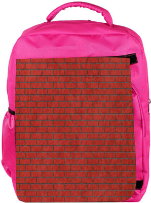 

Snoogg Eco Friendly Canvas Red Bricks Designer Backpack Rucksack School Travel Unisex Casual Canvas Bag Bookbag Satchel 5 L Backpack(Pink)