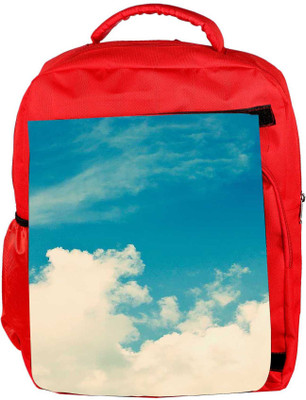 

Snoogg Eco Friendly Canvas Cloudy Days Backpack Rucksack School Travel Unisex Casual Canvas Bag Bookbag Satchel 5 L Backpack(Red)