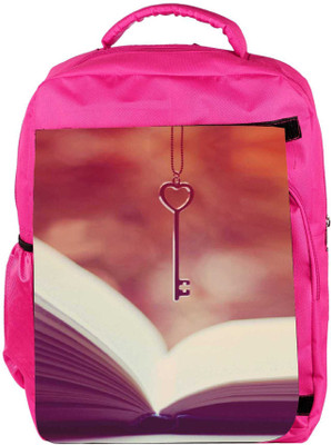 

Snoogg Eco Friendly Canvas Reading Is The Key Backpack Rucksack School Travel Unisex Casual Canvas Bag Bookbag Satchel 5 L Backpack(Pink)