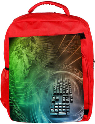 

Snoogg Eco Friendly Canvas Abstract Internet Background With Colors Backpack Rucksack School Travel Unisex Casual Canvas Bag Bookbag Satchel 5 L Backpack(Red)