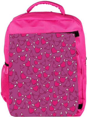 

Snoogg Eco Friendly Canvas Angel Of Hearts Designer Backpack Rucksack School Travel Unisex Casual Canvas Bag Bookbag Satchel 5 L Backpack(Pink)