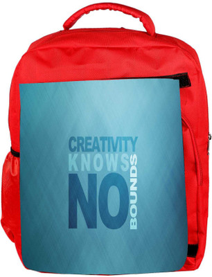 

Snoogg Eco Friendly Canvas Creativity Knows Bound Designer Backpack Rucksack School Travel Unisex Casual Canvas Bag Bookbag Satchel 5 L Backpack(Red)