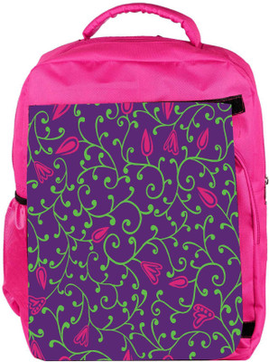 

Snoogg Eco Friendly Canvas Seamless Pattern With Leaf Backpack Rucksack School Travel Unisex Casual Canvas Bag Bookbag Satchel 5 L Backpack(Pink)