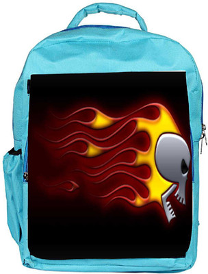

Snoogg Eco Friendly Canvas Fury Skull Designer Backpack Rucksack School Travel Unisex Casual Canvas Bag Bookbag Satchel 5 L Backpack(Blue)