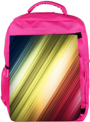 

Snoogg Eco Friendly Canvas Light Aurora Abstract Designer Backpack Rucksack School Travel Unisex Casual Canvas Bag Bookbag Satchel 5 L Backpack(Pink)