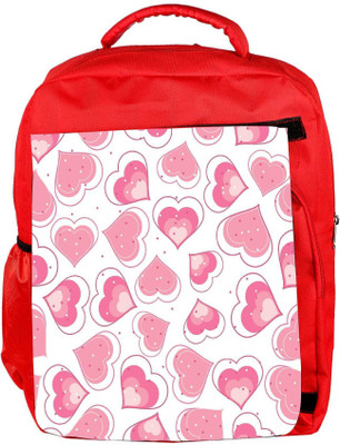 

Snoogg Eco Friendly Canvas Green Leaves Designer Backpack Rucksack School Travel Unisex Casual Canvas Bag Bookbag Satchel 5 L Backpack(Red)