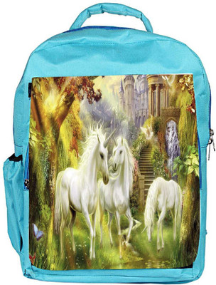 

Snoogg Eco Friendly Canvas Horses Art Large Designer Backpack Rucksack School Travel Unisex Casual Canvas Bag Bookbag Satchel 5 L Backpack(Blue)