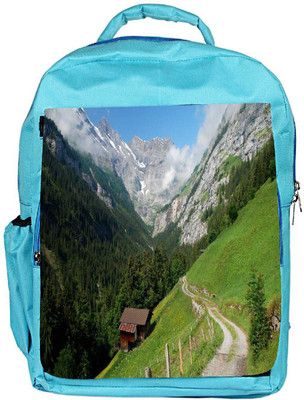 

Snoogg Eco Friendly Canvas Small House Designer Backpack Rucksack School Travel Unisex Casual Canvas Bag Bookbag Satchel 5 L Backpack(Blue)
