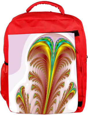 

Snoogg Eco Friendly Canvas Feather Designer Backpack Rucksack School Travel Unisex Casual Canvas Bag Bookbag Satchel 5 L Backpack(Red)