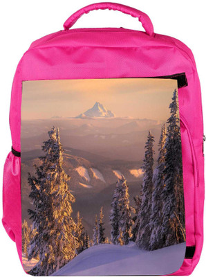 

Snoogg Eco Friendly Canvas Trees With Snow Designer Backpack Rucksack School Travel Unisex Casual Canvas Bag Bookbag Satchel 5 L Backpack(Pink)