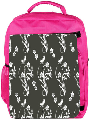 

Snoogg Eco Friendly Canvas White Floral Pattern Designer Backpack Rucksack School Travel Unisex Casual Canvas Bag Bookbag Satchel 5 L Backpack(Pink)