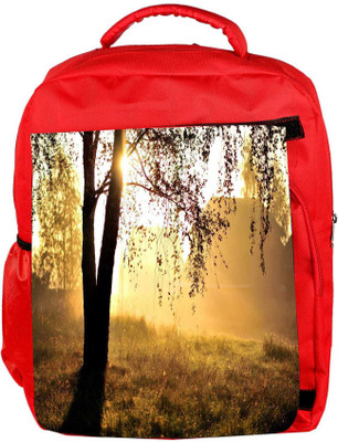 

Snoogg Eco Friendly Canvas Single Tree In Garden Designer Backpack Rucksack School Travel Unisex Casual Canvas Bag Bookbag Satchel 5 L Backpack(Red)