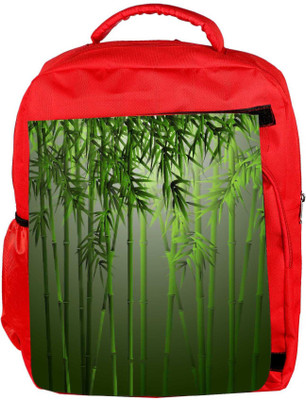

Snoogg Eco Friendly Canvas Bamboo Backpack Rucksack School Travel Unisex Casual Canvas Bag Bookbag Satchel 5 L Backpack(Red)