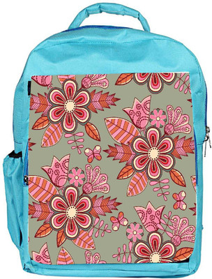 

Snoogg Eco Friendly Canvas Abstract Floral Background Backpack Rucksack School Travel Unisex Casual Canvas Bag Bookbag Satchel 5 L Backpack(Blue)