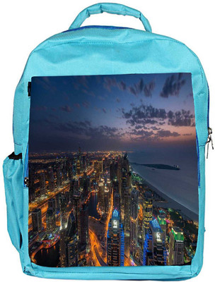 

Snoogg Eco Friendly Canvas City View Designer Backpack Rucksack School Travel Unisex Casual Canvas Bag Bookbag Satchel 5 L Backpack(Blue)