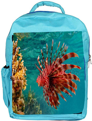 

Snoogg Eco Friendly Canvas Red Fish Designer Backpack Rucksack School Travel Unisex Casual Canvas Bag Bookbag Satchel 5 L Backpack(Blue)