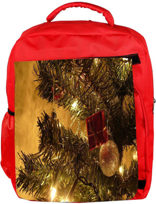 

Snoogg Eco Friendly Canvas Christmas Trees Lanterns Designer Backpack Rucksack School Travel Unisex Casual Canvas Bag Bookbag Satchel 5 L Backpack(Red)