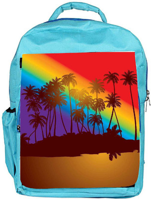 

Snoogg Eco Friendly Canvas Tropical Sunset Backpack Rucksack School Travel Unisex Casual Canvas Bag Bookbag Satchel 5 L Backpack(Blue)
