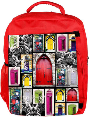 

Snoogg Eco Friendly Canvas Doors Close To Open Backpack Rucksack School Travel Unisex Casual Canvas Bag Bookbag Satchel 5 L Backpack(Red)