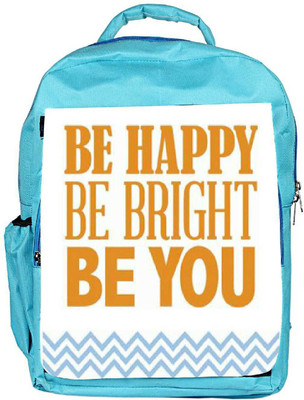 

Snoogg Eco Friendly Canvas Be Happy 2761 Backpack Rucksack School Travel Unisex Casual Canvas Bag Bookbag Satchel 5 L Backpack(Blue)