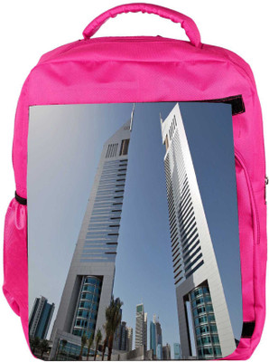 

Snoogg Eco Friendly Canvas Anlge Of The Buidling Designer Backpack Rucksack School Travel Unisex Casual Canvas Bag Bookbag Satchel 5 L Backpack(Pink)