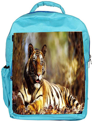 

Snoogg Eco Friendly Canvas Croaching Tiger Designer Backpack Rucksack School Travel Unisex Casual Canvas Bag Bookbag Satchel 5 L Backpack(Blue)