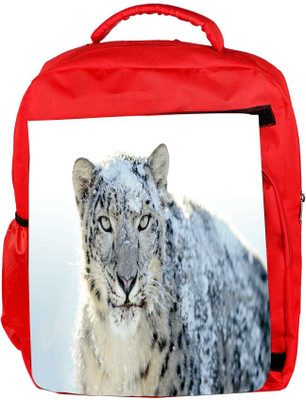 

Snoogg Eco Friendly Canvas Snow Leopard Designer Backpack Rucksack School Travel Unisex Casual Canvas Bag Bookbag Satchel 5 L Backpack(Red)