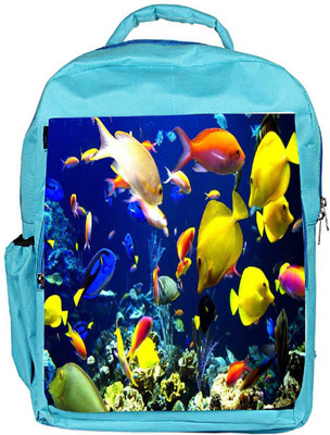 

Snoogg Eco Friendly Canvas Colorful Fish Designer Backpack Rucksack School Travel Unisex Casual Canvas Bag Bookbag Satchel 5 L Backpack(Blue)