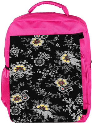 

Snoogg Eco Friendly Canvas Black Yellow Pattern 2480 Backpack Rucksack School Travel Unisex Casual Canvas Bag Bookbag Satchel 5 L Backpack(Pink)