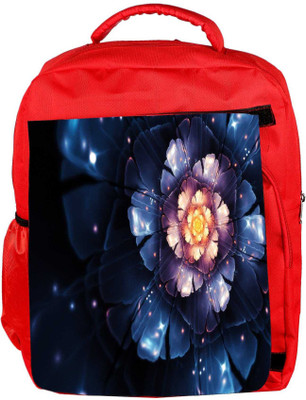 

Snoogg Eco Friendly Canvas Beautiful Blue Flower Designer Backpack Rucksack School Travel Unisex Casual Canvas Bag Bookbag Satchel 5 L Backpack(Red)
