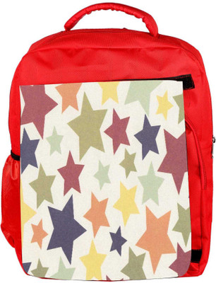 

Snoogg Eco Friendly Canvas Colorful Stars 2608 Backpack Rucksack School Travel Unisex Casual Canvas Bag Bookbag Satchel 5 L Backpack(Red)