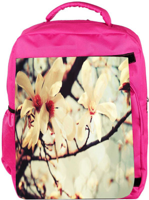 

Snoogg Eco Friendly Canvas Multiple Flowers In Garden Designer Backpack Rucksack School Travel Unisex Casual Canvas Bag Bookbag Satchel 5 L Backpack(Pink)