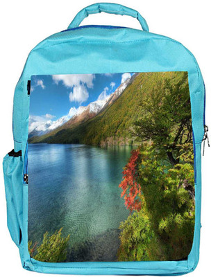 

Snoogg Eco Friendly Canvas Abstract Water Shade Designer Backpack Rucksack School Travel Unisex Casual Canvas Bag Bookbag Satchel 5 L Backpack(Blue)