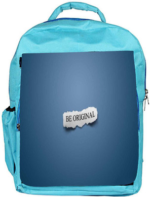

Snoogg Eco Friendly Canvas Be Original Designer Backpack Rucksack School Travel Unisex Casual Canvas Bag Bookbag Satchel 5 L Backpack(Blue)