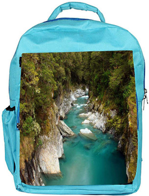 

Snoogg Eco Friendly Canvas Blue Water And White Rocks Designer Backpack Rucksack School Travel Unisex Casual Canvas Bag Bookbag Satchel 5 L Backpack(Blue)