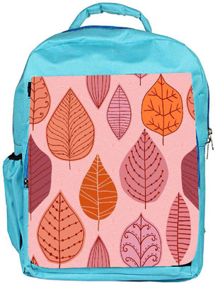 

Snoogg Eco Friendly Canvas Colorful Leaves Designer Backpack Rucksack School Travel Unisex Casual Canvas Bag Bookbag Satchel 5 L Backpack(Blue)
