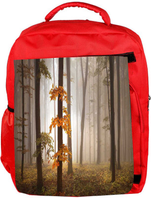 

Snoogg Eco Friendly Canvas Yellow Leaves Designer Backpack Rucksack School Travel Unisex Casual Canvas Bag Bookbag Satchel 5 L Backpack(Red)