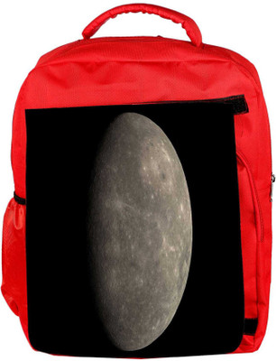 

Snoogg Eco Friendly Canvas Grey Moon Designer Backpack Rucksack School Travel Unisex Casual Canvas Bag Bookbag Satchel 5 L Backpack(Red)