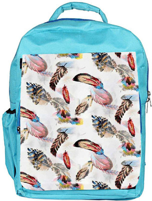 

Snoogg Eco Friendly Canvas Colorful Feather Designer Backpack Rucksack School Travel Unisex Casual Canvas Bag Bookbag Satchel 5 L Backpack(Blue)