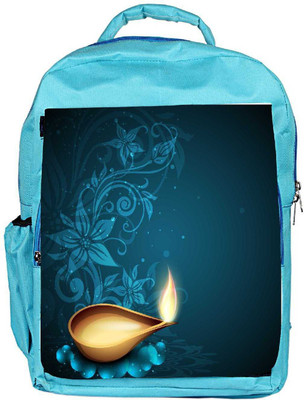 

Snoogg Eco Friendly Canvas Greeting Card For Diwali Celebration In India Backpack Rucksack School Travel Unisex Casual Canvas Bag Bookbag Satchel 5 L Backpack(Blue)