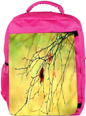 

Snoogg Eco Friendly Canvas Dying Branch Of Tree Designer Backpack Rucksack School Travel Unisex Casual Canvas Bag Bookbag Satchel 5 L Backpack(Pink)