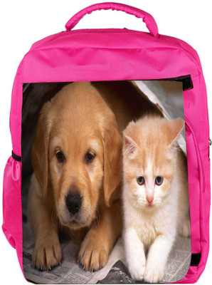

Snoogg Eco Friendly Canvas Small Babies Designer Backpack Rucksack School Travel Unisex Casual Canvas Bag Bookbag Satchel 5 L Backpack(Pink)