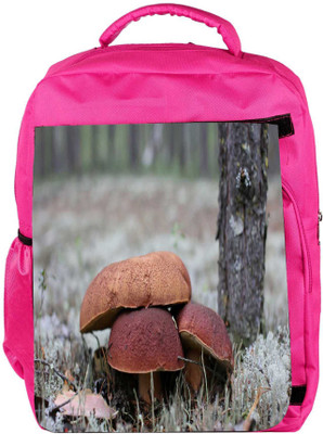 

Snoogg Eco Friendly Canvas Bread Mushrrom Designer Backpack Rucksack School Travel Unisex Casual Canvas Bag Bookbag Satchel 5 L Backpack(Pink)